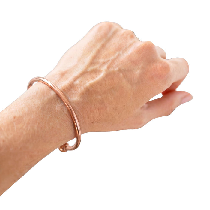 Kopero Koppararmband Runt på handleden, rund trådcuff i ren koppar